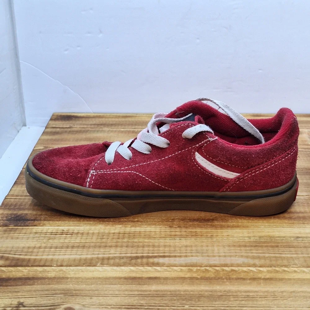 Vans‎ Off The Wall Youth Red Suede Shoes Sneakers 500714 Size US 2.5